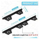 Esmorah Stainless Steel Stove Gap Covers, Oven Gap Filler Perfect for Kitchen Stove and Counter Side Guard, Heat Resistant with Easy Clean, Retractable Length 13.8" to 27.5" Black (2 Pack)