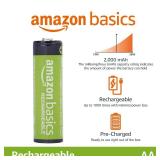 Amazon Basics 24-Pack Rechargeable AA NiMH Batteries, 2000 mAh, 1.2V, Recharge up to 1000x Times, Pre-Charged