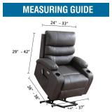 H.VERSAILTEX Stretch Couch Cover Recliner Cover Electric Power Lift Recliner Chair Cover Fitted Standard Large Power Lift Recliner with Side Pocket, Soft Thick Jacquard(Single Seat, Sage)