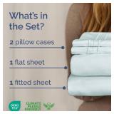 King Size 4 Piece Sheet Set - Comfy Breathable & Cooling Bed Sheets Set - Hotel Luxury Bedding for Women, Men, Kids, Teens, Boys & Girls - Deep Pockets, Ultra-Soft, Wrinkle Free - Oeko-Tex - Ice Blue