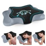 CHxxy Cervical Neck Pillow for Pain Relief Sleeping, Contour Memory Foam Pillows, Ergonomic Side Sleeper Pillows for Adults, Orthopedic Neck Support Pillow for Back Stomach Sleepers-King Size