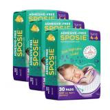 Sposie Overnight Diaper Booster Pads, Stops Leaks and Bedwetting, Original Adhesive-Free Absorbent Inserts, Helps Reduce Nighttime Changes and Rash, Use with Sizes 4-6, Made in U.S.A. 90 ct.
