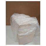 Menkxi 4 Pcs Storage Bins with Lids Plastic Stackable Containers for Organizing Shelves Christmas Ornament Box Baskets(Beige,Small)