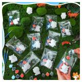 Simgoing 20 Set Jungle Animals Ceramic Painting Kit DIY Ceramic to Paint Your Own Safari Animal Figurines Unpainted Plaster Arts and Craft for Adults Holiday Birthday Party Favors
