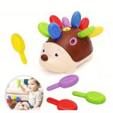 Vamotto Fine Motor Skills Toys for Toddlers 1-3, Hedgehog Montessori Toys with Color Sorting & Counting, Sensory Learning Toys for Baby 12-36 Months, Educational Toys Gift for Boys Girls