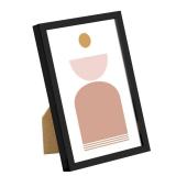 upsimples 4x6 Picture Frame Set of 3, Made of High Definition Glass for 4 x 6, Wall and Tabletop Display Thin Border Photo Frames for Home Decor, Black