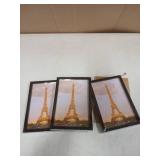 upsimples 4x6 Picture Frame Set of 3, Made of High Definition Glass for 4 x 6, Wall and Tabletop Display Thin Border Photo Frames for Home Decor, Black