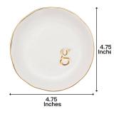 COLLECTIVE HOME - Ceramic Jewelry Tray, Decorative Trinket Dish for Rings Earrings Necklaces Bracelet Watch Keys, Birthday Mother