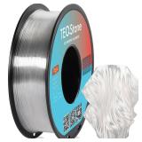 TEQStone PLA Filament 1.75mm Clear 1KG Perfectly Wound Accuracy +/-0.02mm Transparent PLA Basic 3D Printer Filament