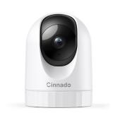 Cinnado Security Camera Indoor-2K 360° WiFi Cameras for Home Security Pet/Dog/Baby Camera with Phone app, 2-Way Audio, Night Vision, 24/7 SD Card Storage, Works with Alexa & Google Home (2.4Ghz)-D1