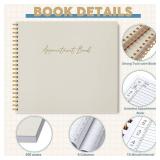 Maitys 2026-2027 Large 6 Column Salon Appointment Book for Hairstylist Spa Business, Hourly Planner 15 Minute Interval, 200 Pages Undated 6 Am 9 Pm Spiral Bound Checklist Planner(Beige, Minimalist)