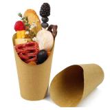 CAMKYDE 50 Pcs French Fries Holder, 12oz Disposable Paper French Fry Cups Charcuterie Cups for all Occasions (12oz)