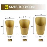 CAMKYDE 50 Pcs French Fries Holder, 12oz Disposable Paper French Fry Cups Charcuterie Cups for all Occasions (12oz)
