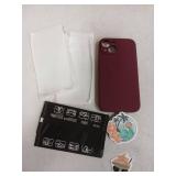 FireNova Designed for iPhone 14 Case, Silicone Upgraded [Camera Protection] Phone Case with [2 Screen Protectors], Soft Anti-Scratch Microfiber Lining Inside, 6.1 inch, Plum