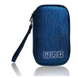 DUMEALAGR Electronic Organizer Bag Cable Organizer Travel Cord Organizer Case Pouch Portable Carrying Case for Charger Hard Drive Earphone USB SD Card (Navy)