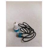 67.5W Blue Car Charger USB C Super Fast Charging, 45W USBC&QC3.0 Port Block for iPhone 17 Pro Max/Air/16/15/iPad, Samsung S25 Android Cell Phone, Dual 12V Cigarette Lighter Adapter+3.3 ft Type C Cable