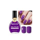 OpenLive 16.5ml Purple Nail Polish Large Volume Quick Drying Nail Polish, Fast Drying and Long Lasting Color Nail Art DIY Home Manicure Gift for Women