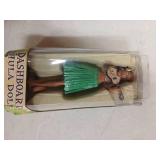 KC Hawaii Leilani Dashboard Hula Doll Playing Ukulele Green 7 in (One Arm Broken)