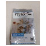 BRODER MFG. INC. Tablecloth Protector Crystal Clear Vinyl (60"x90" Oval) | Thick, Durable Clear Table/Tablecloth Protector | Perfect for Parties, Special Occasions, Gatherings, and Everyday Use