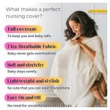 Breathable Nursing Cover Up for Breastfeeding - Privacy Nursing Covers - Newborn Essentials Must Haves - Improved Ponchy by Gold Mamas - Sand