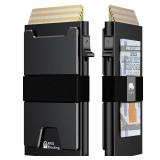 furid Smart Card Wallet for Men Slim: Minimalist Wallet For Men - RFID Blocking Pop Up Front Pocket Wallet, Metal Wallet 11 Card Holder