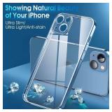 Supdeal Crystal Clear Case for iPhone 13 Mini, [Not Yellowing] [Camera Protection] [Military Grade Drop Tested] Transparent Shockproof Protective Phone Case Soft Silicone Slim Cover, 5.4 inch, Blue