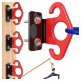 KOMOHOM Resistance Band Wall Anchors, Space-Saving Workout Wall Mount Anchor for Home Gym Workouts, Physical Therapy, and Strength Training,Wall Anchor for Resistance Bands Dark red (3pcs)