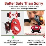 KOMOHOM Resistance Band Wall Anchors, Space-Saving Workout Wall Mount Anchor for Home Gym Workouts, Physical Therapy, and Strength Training,Wall Anchor for Resistance Bands Dark red (3pcs)