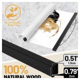 Benjia 4 Pack 14x22 14x20 Poster Frame, Magnetic Light Wood Frame Hanger for Photo Picutre Canvas Artwork Art Print Wall Hanging (4 Packs, 14", Black)