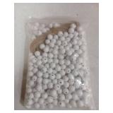 Aylifu 200pcs 12mm White Wooden Round Beads - Natural Unfinished Loose Beads Spacer Beading Supplies Jewelry Findings for DIY Crafts Jewelry Making, 2.5mm Hole