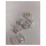 Taiyin 6 Pcs Keyboard Toy Clicker Keyboard Fidget Keychain Decompression Toys Button Stress Relief Gifts for Adult to Relief Stress Pass the Time (Nomal Style,Macaron Colors)