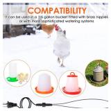 Saillong Chickens Water Heater Cord, Heated Chicken Waterer for Winter, Freeze Proof Heated Waterer for Poultry, Small Animals (Rabbits, Guinea Pigs, etc.), Prevent Water Freezing in Drinkers (1 Pack)