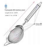SUNWUKIN 304 Stainless Steel Fine Mesh Strainers for Kitchen, Colander-Skimmer with Handle, Sieve Sifters for Food, Tea, Rice, Oil, Noodles, Fruits, Vegetable