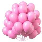 PartyWoo Pink Balloons 100pcs 12 Inch Matte Pink Balloon Arch Kit for Girl Baby Shower Gender Reveal Wedding Bachelorette Engagement Birthday Princess Butterfly Themed Party Decorations Pink-Y11