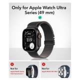 ESR Armorite Screen Protector for Apple Watch Ultra 3 2025 /Ultra 2 /Ultra (49 mm), Military Grade Protection, Tempered Glass Film with Aluminum Alloy Frame, Anti-Scratch, 2 Pack, Black