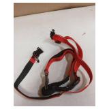 Fida 6-in-1 Hands Free Dog Leash Heavy Duty, Reflective Wasit Corssbody Dog Leash with Car Seat Clip | Adjustable for Running Hiking | Shock Absorbing Bungee, Dual Padded Detachable Handles (Red)