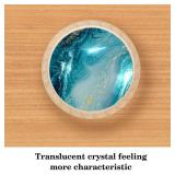 LORVIES 4 Pack 1.37" Marble Decorative Cabinet Knobs, ABS Glass Round Transparent Clear, Dresser Drawer Door Handles Pulls for Home Kitchen Bedroom (Aquamarine Gold Liquid)