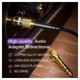 VCE 6.35mm (1/4 inch) Male to 3.5mm (1/8 inch) Female Stereo Audio Jack Adapter for Aux Cable, Guitar Amplifier, Headphone, 2 Pack