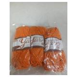 3 Pack Fluffy Velvet Yarn for Crocheting Baby Blanket Yarn for Crocheting Soft 150g(196.8yds) Amigurumi Yarns Plush Chenille Crochet Yarns Puzzle Yarn for Crochet Weaving Craft(3 Orange)