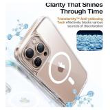 TORRAS Magnetic Case [ Never Yellow][Military Grade Drop Tested] [Compatible with MagSafe] Protective Slim Case Designed for iPhone 14 Pro Max 6.7