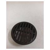 4" Outdoor Round Flat Drain Grate Cover (1, Black)