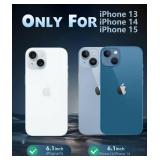 FNTCASE for iPhone 15 Case Clear: iPhone 14/13 Case Magnetic Phone Cases Compatible with Magsafe Slim Anti Yellowing Military Grade Drop Protection Rugged Protective Transparent Cover (C-A Pink)