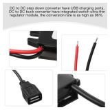 Weewooday 12v to 5v Dc Converter Buck Module USB Output Power Adapter Dc Car Power Converter Regulator(2 Pieces)