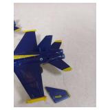 ArtCreativity Diecast F-18 Blue Angel Jets with Pullback Mechanism, 2 pcs, 6.75 inches Diecast Metal Jet Plane Fighter Toys for Boys, Air Force Military Cake Decorations, Aviation Party FavorsOne Piec