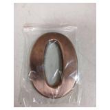 4 Inch Mailbox Number 0, Door Address Numbers Stickers for House/Apartment/Floor, Bronze/Silver, by Hopewan. (0, Bronze)
