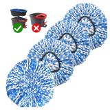 4Pack Mop Replace Heads Compatible for O Cedar, Spin Mop Refill Head Replacement for RinseClean 2-Tank System - Fluffy Microfiber, Machine Washable and Easy to Replace