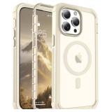 jaroco Magnetic for iPhone 14 Pro Max Case, [Compatible with MagSafe][Military Grade Drop Protection][Heavy Duty Protection][Non-Slip][Shockproof] 2-Layer Durable Bumper Phone Case 6.7