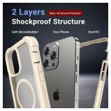 jaroco Magnetic for iPhone 14 Pro Max Case, [Compatible with MagSafe][Military Grade Drop Protection][Heavy Duty Protection][Non-Slip][Shockproof] 2-Layer Durable Bumper Phone Case 6.7