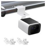 2Pack Gutter Mount Compatible with eufy Security SoloCam S220/C210, eufyCam 2C/2C Pro/S3 Pro, 3/S330, 2/2 Pro, 3C/S300, 360°Adjustable Weatherproof Mounting Bracket for Eufy Security Camera - White