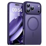 TOCOL for iPhone 17 Pro Case, Full Camera Protection, Built-in Magnetic Ring, Compatible with Magsafe Charger, Translucent Matte Case for iPhone 17 Pro 6.3 inch (Midnight Purple)